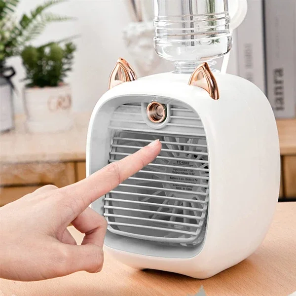 EZERE Hava Nemlendiricili Masaüstü Fan Taşınabilir Mini Klima Soğutucu-1852