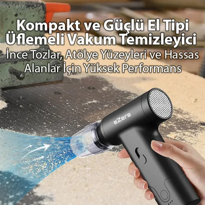 EZERE J02 Çift fonksiyonlu mini Araç süpürgesi &amp; Turbo Fan Hava üfleyici-1852