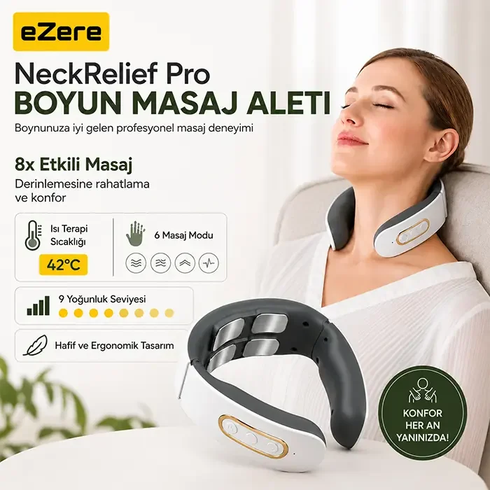EZERE NeckRelief Pro Ultrasonik Dalgalı Ve Isıtmalı Rahatlatıcı Boyun Masaj Aleti-1852 Fiyatı, Yorumları ve Özellikleri