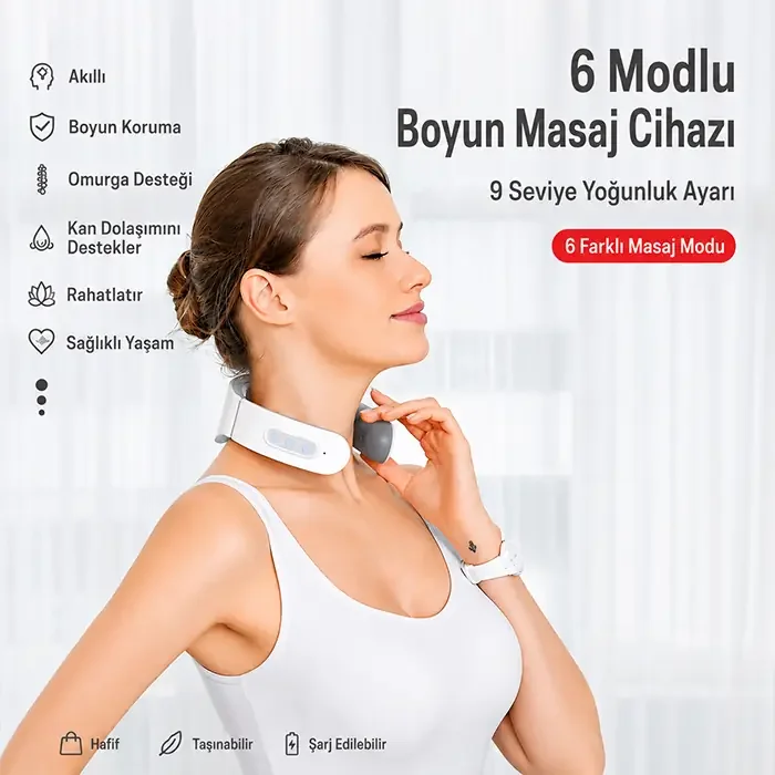 EZERE NeckRelief Pro Ultrasonik Dalgalı Ve Isıtmalı Rahatlatıcı Boyun Masaj Aleti-1852 Fiyatı, Yorumları ve Özellikleri
