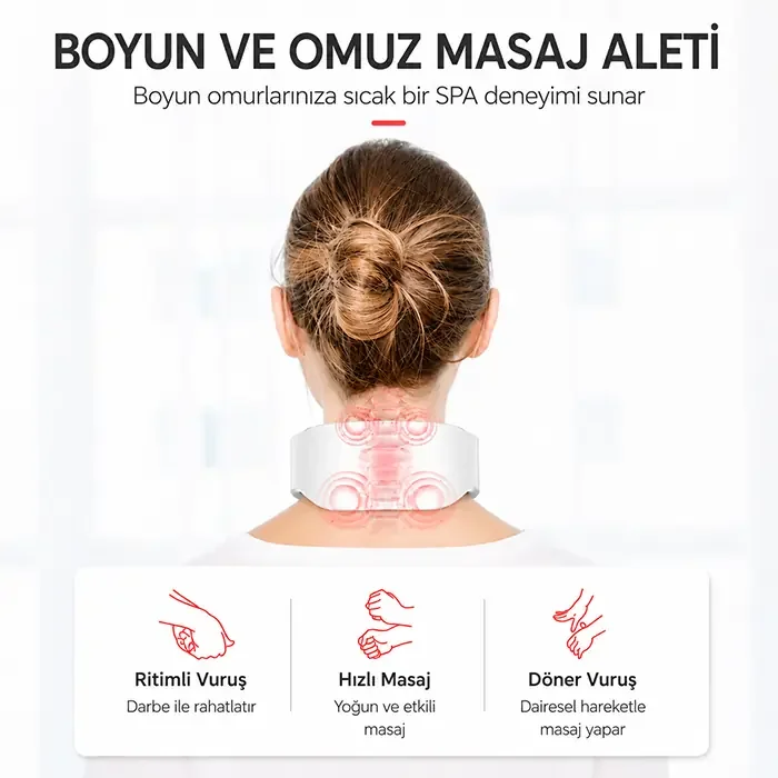EZERE NeckRelief Pro Ultrasonik Dalgalı Ve Isıtmalı Rahatlatıcı Boyun Masaj Aleti-1852 Fiyatı, Yorumları ve Özellikleri