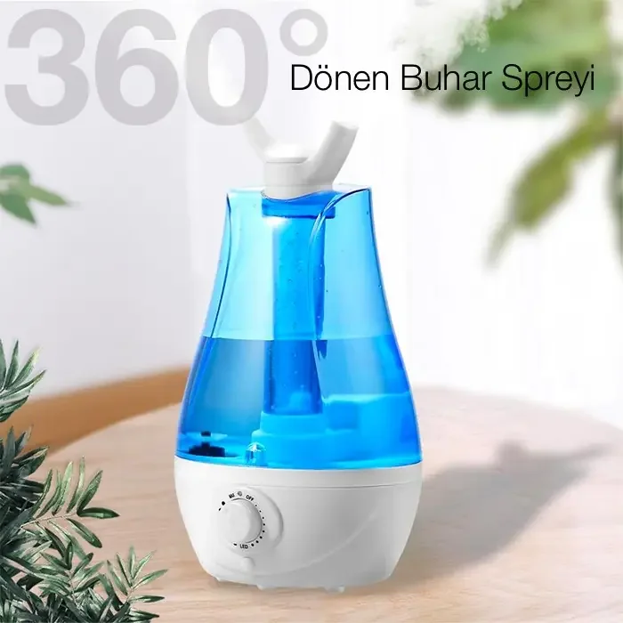 EZERE QTUM9 Çift Sprey Ultrasonik Hava Nemlendirici 3.5L KLS-204-1852