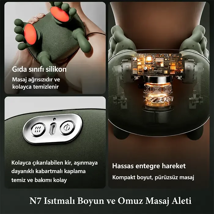 EZERE RelaxBuddy Pro OvmalıIsıtıcılı İnsan Eli Şeklinde Şarjlı Boyun Masaj Aleti-1852 Fiyatı, Yorumları ve Özellikleri