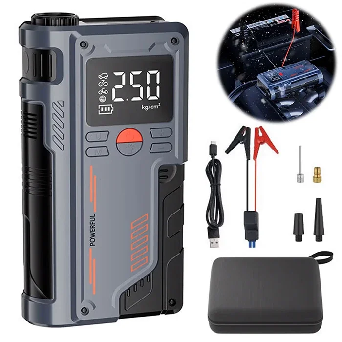 EZERE ST-9631 Pro Taşınabilir Göstergeli Araç Lastik Şişirme Ve Starter Akü Takviye Seti-1852 Fiyatı, Yorumları ve Özellikleri