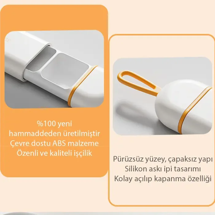 EZERE Taşınabilir 3 Bölmeli Nem Geçirmez Mini Hapİlaç Saklama Kutusu - BPA İçermez-1852
