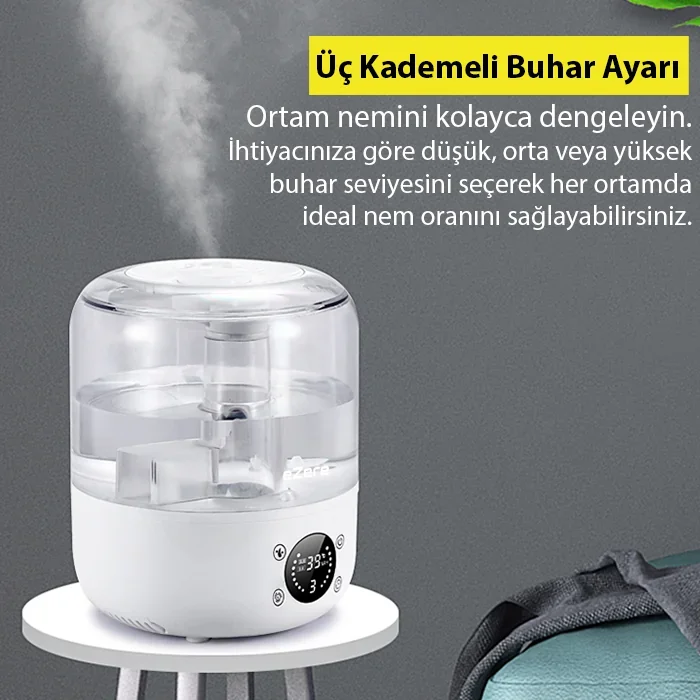 Ezere TH-413 Akıllı Dijital Hava Nemlendirici | 3L Kapasite Dokunmatik Panel Uzaktan Kumanda Sessiz Çalışma-1852 Ezere TH-413 Akıllı Dijital Hava Nemlendirici | 3L Kapasite Dokunmatik Panel Uzaktan Kumanda Sessiz Çalışma-1852