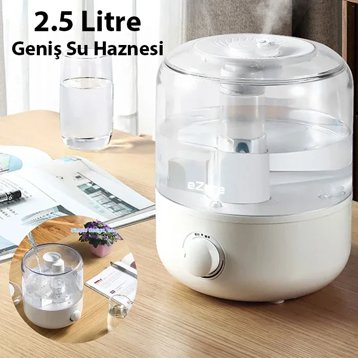 EZERE Yatak Odası için Üstten Doldurmalı 25 L Büyük Su TankıOtomatik Kapanma Sessiz Soğuk Sisli Nemlendirici-1852 EZERE Yatak Odası için Üstten Doldurmalı 25 L Büyük Su TankıOtomatik Kapanma Sessiz Soğuk Sisli Nemlendirici-1852