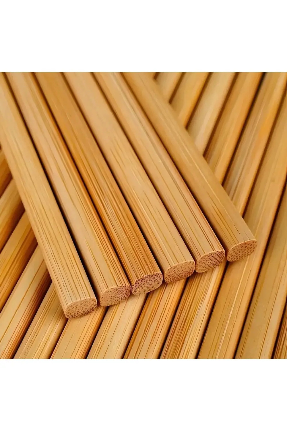 ezlgrup Yemek Çubuğu Japon Çin Bambu Chopstıck Trebent Yıkanabili