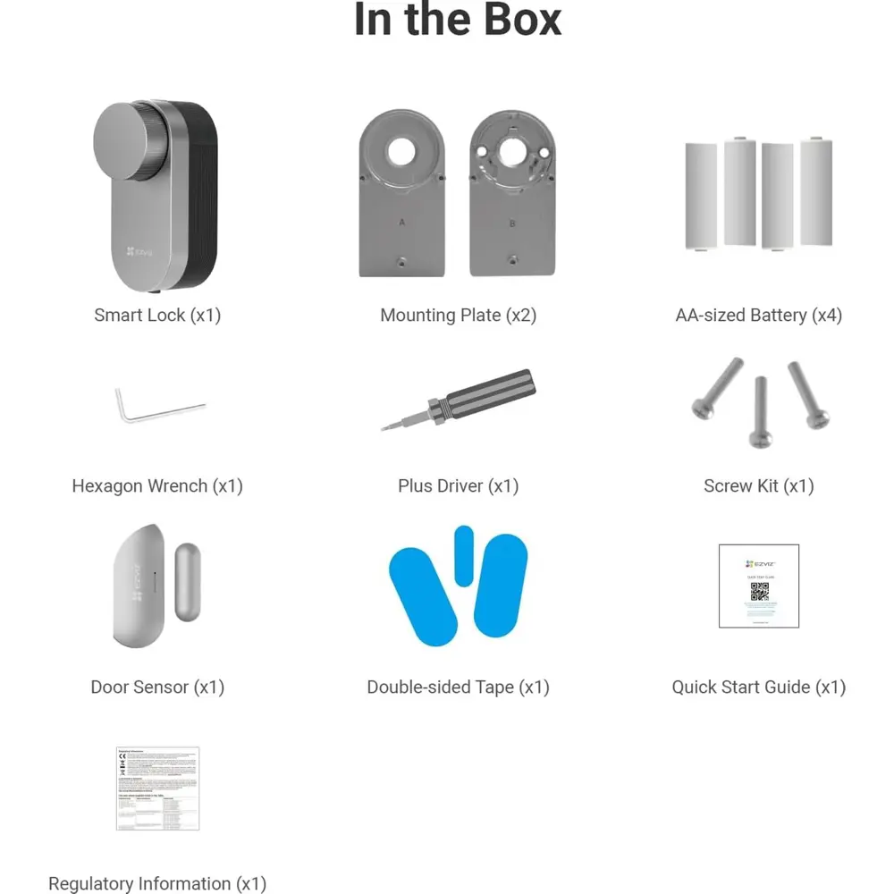 Ezviz DL01S/DL01CP Akıllı Kapı Kilidi, Anahtarsız Giriş, Otomatik
