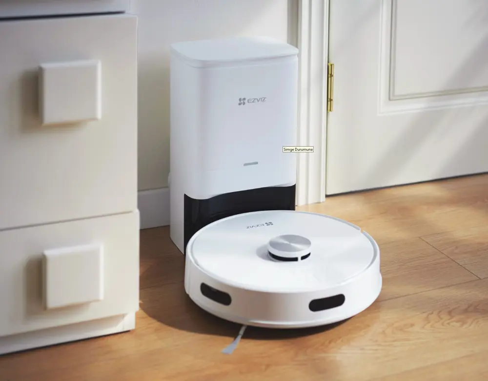 EZVIZ RE4 Plus Akıllı ve Paspaslı Robot Süpürge  Otomatik Çöp Boş