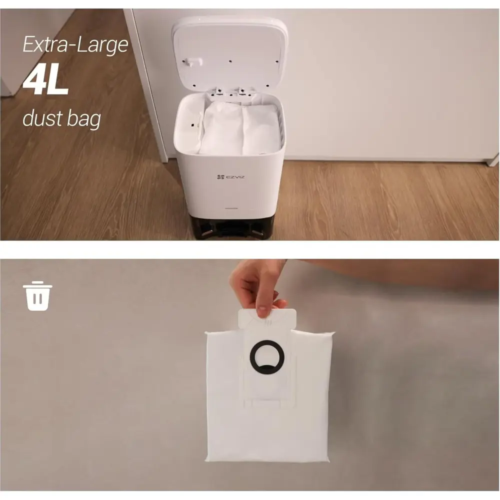 Ezviz RE4/RE5 Plus Robot Süpürgeler için 3'lü Toz Torbası (Ezviz 