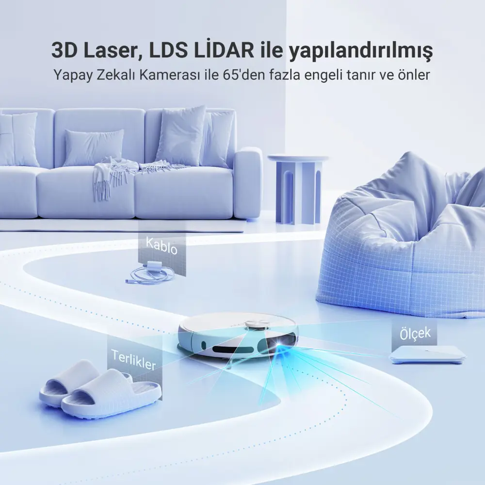 Ezvız RS20 Pro Robot Süpürge, Hepsi Bir Arada, 7200PA, Sıcak Su i