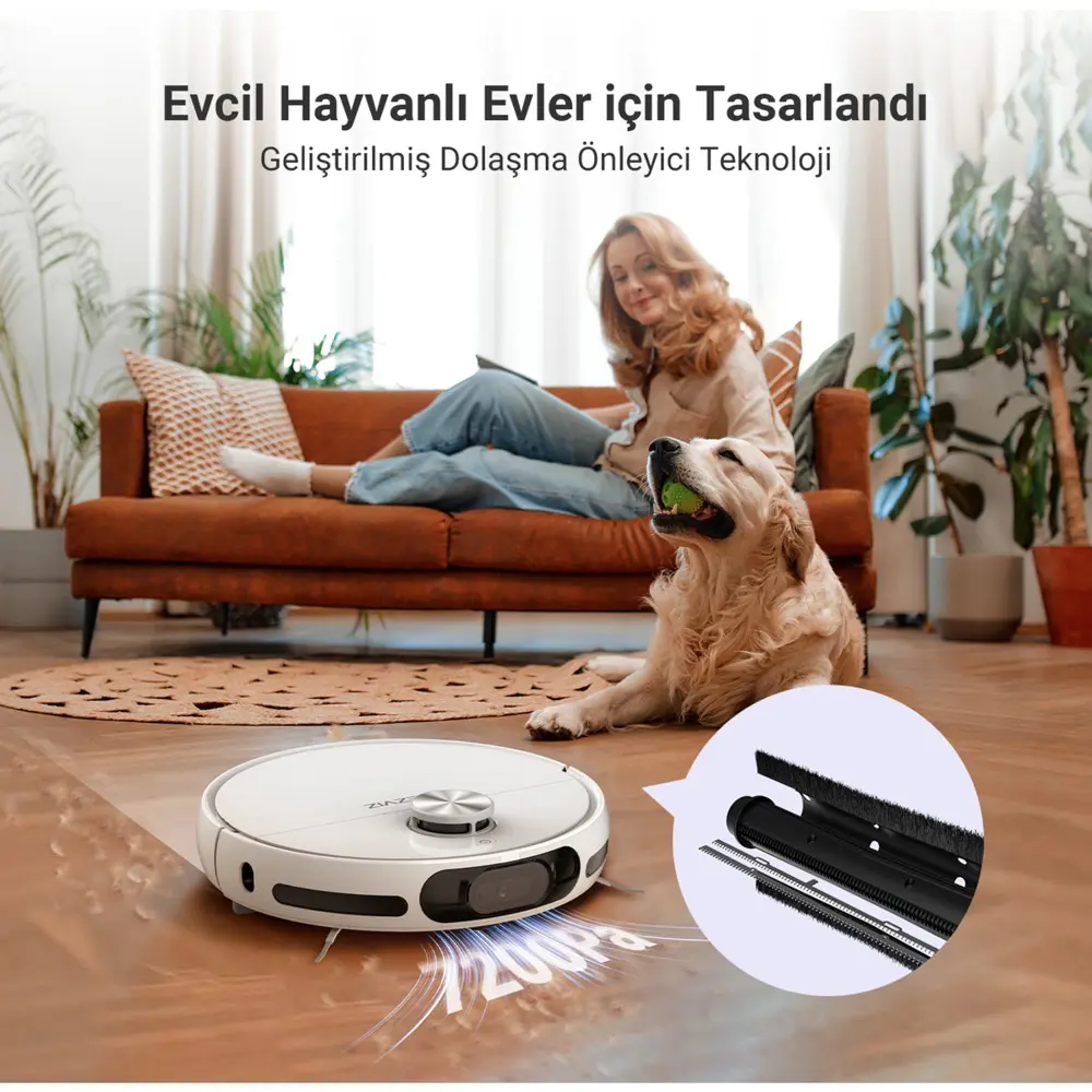 Ezvız RS20 Pro Robot Süpürge, Hepsi Bir Arada, 7200PA, Sıcak Su i