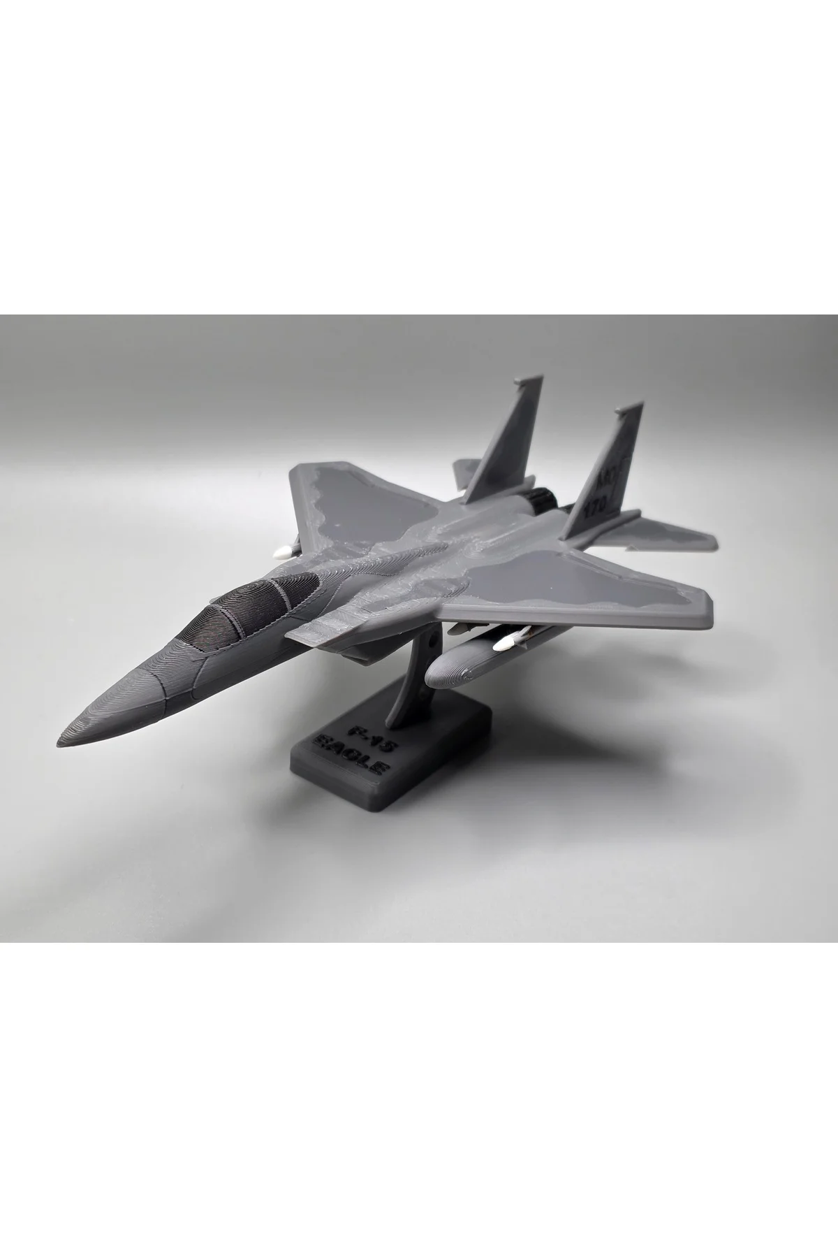 F-15 uçak kit kart maket (Gri) - Görsel 3