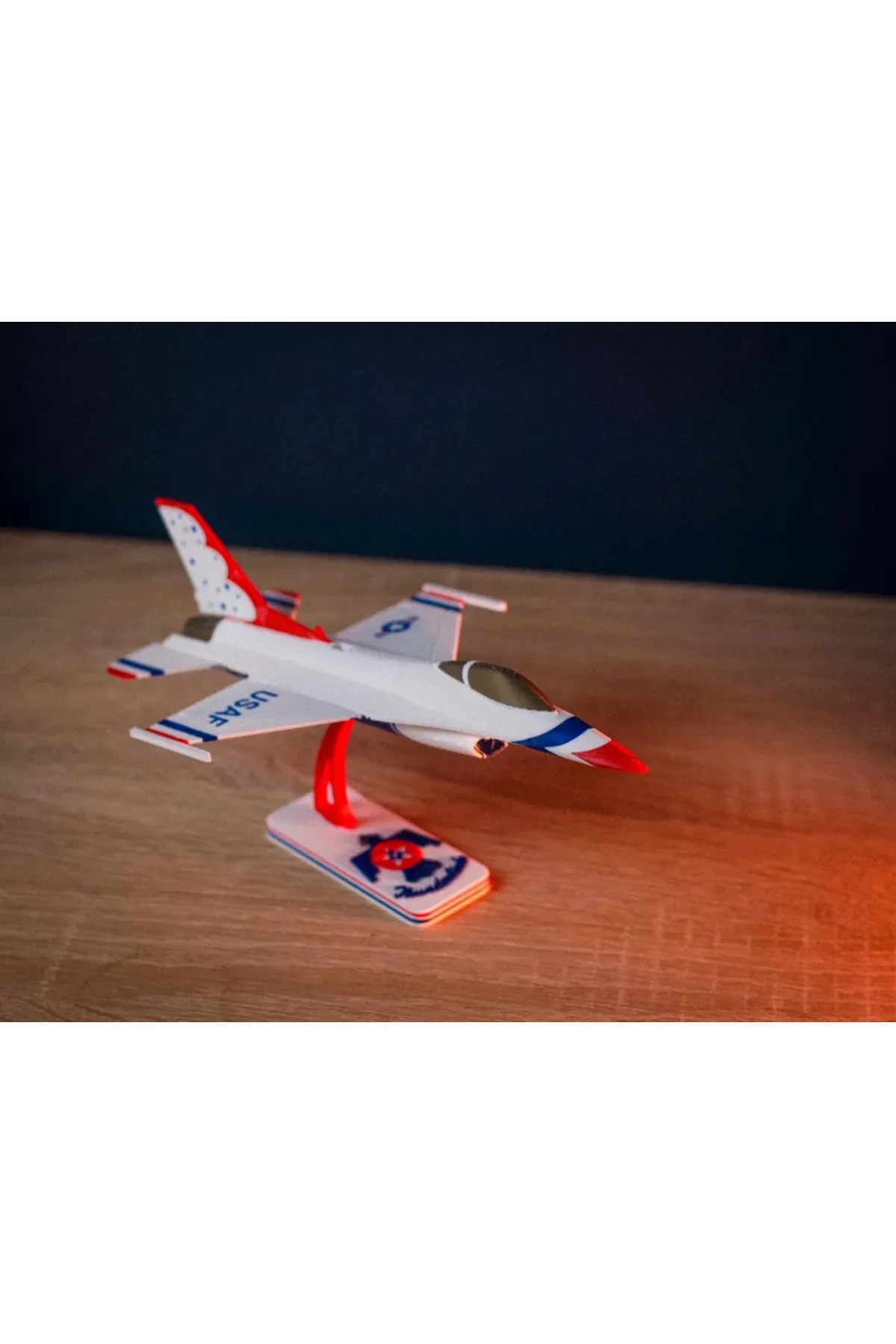F-16 uçak kit kart maket (Beyaz( - Görsel 3
