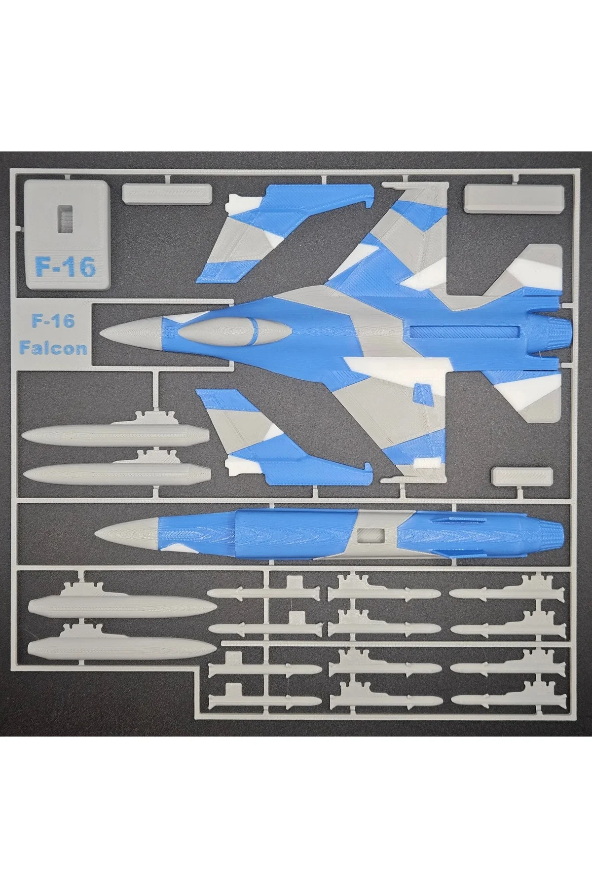 F-16 uçak kit kart maket - Görsel 3