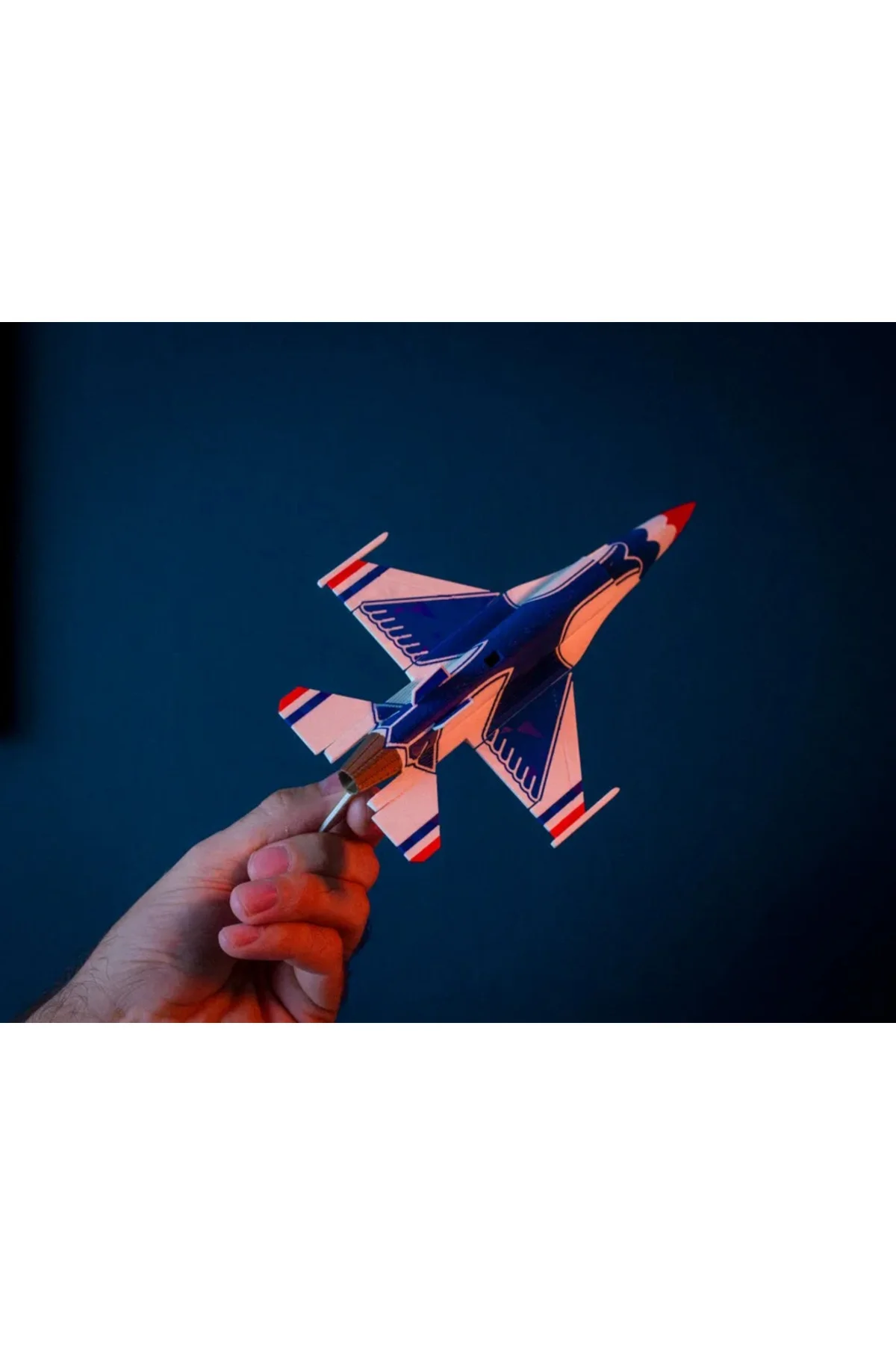 F-16 uçak kit kart maket (Beyaz( - Görsel 5