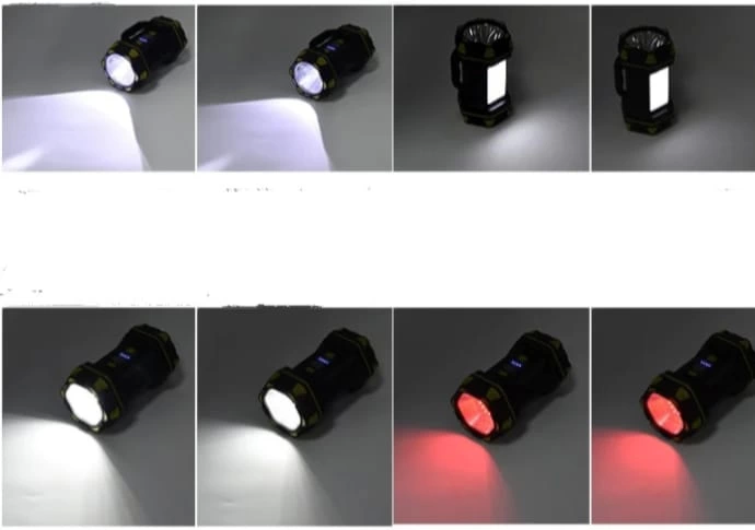 F-262 Yeni Güçlü Çift Taraflı Taşınabilir Spot Ve Işıldak Usb Pow