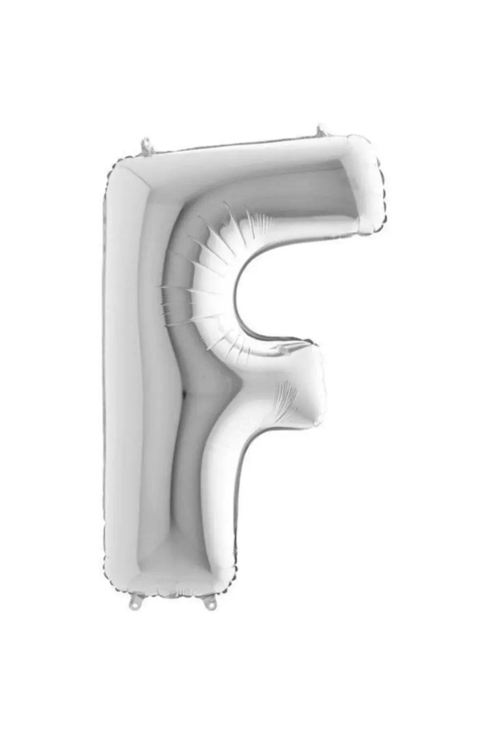 F Harf Gümüş Folyo Balon 102cm