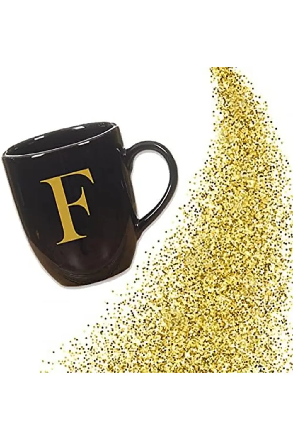 F Harfli Kahve Kupası, Siyah 395519