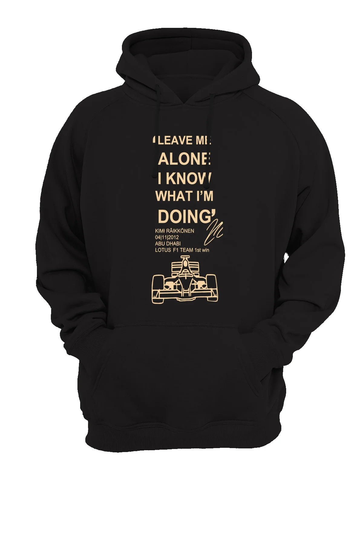 F1 Kimi Raikkönen Leave Me Alone Baskılı 3 Ipl. Şardonlu, Kalın (600 GR.) Içi Polar Sweatshirt