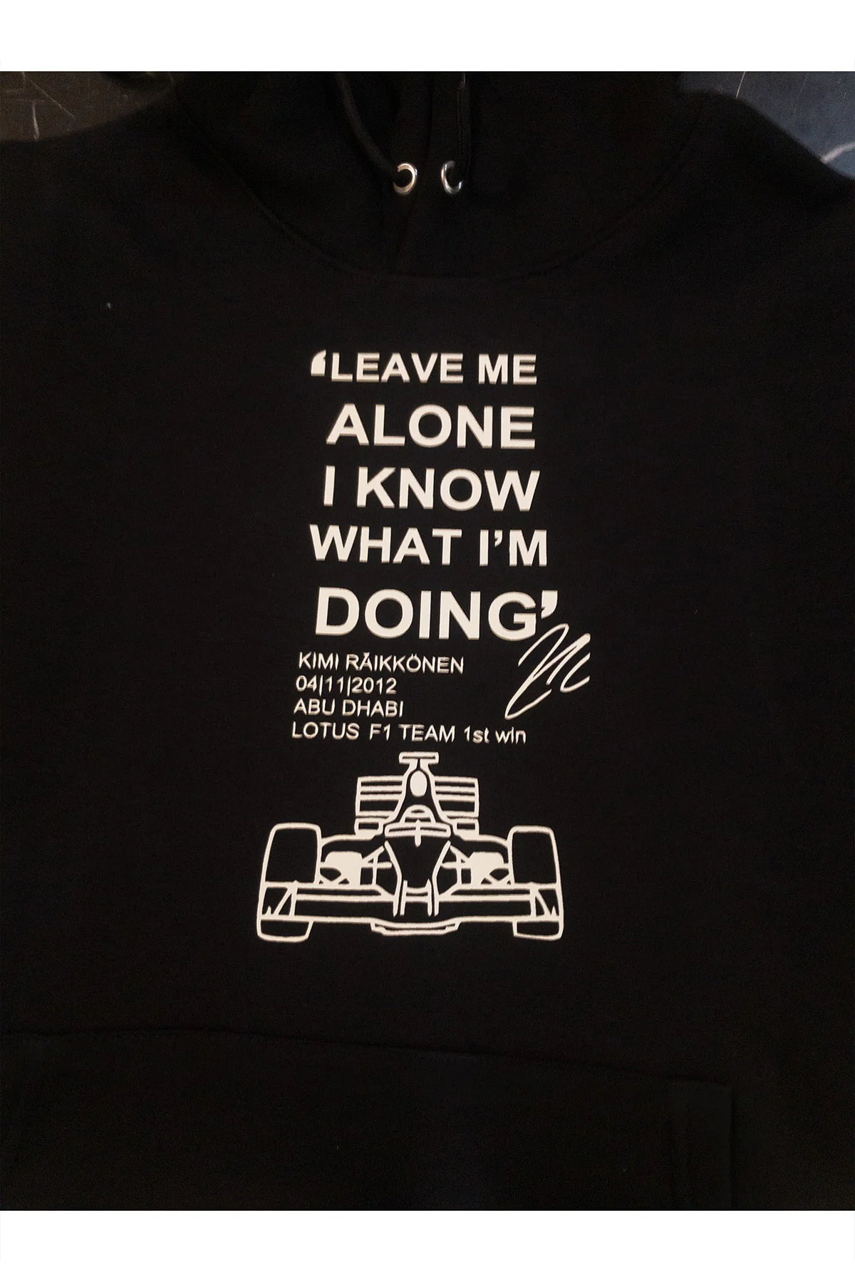 F1 Kimi Raikkönen Leave Me Alone Baskılı 3 Ipl. Şardonlu, Kalın (600 GR.) Içi Polar Sweatshirt