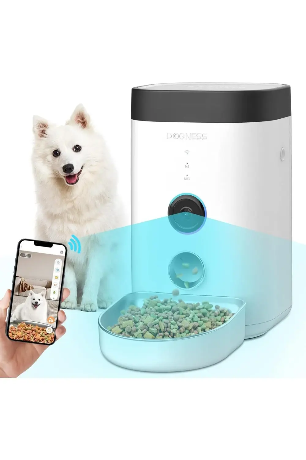 F10A Kameralı Otomatik Mama Kabı - 1080p HD, Wi-Fi Bağlantılı, 3.