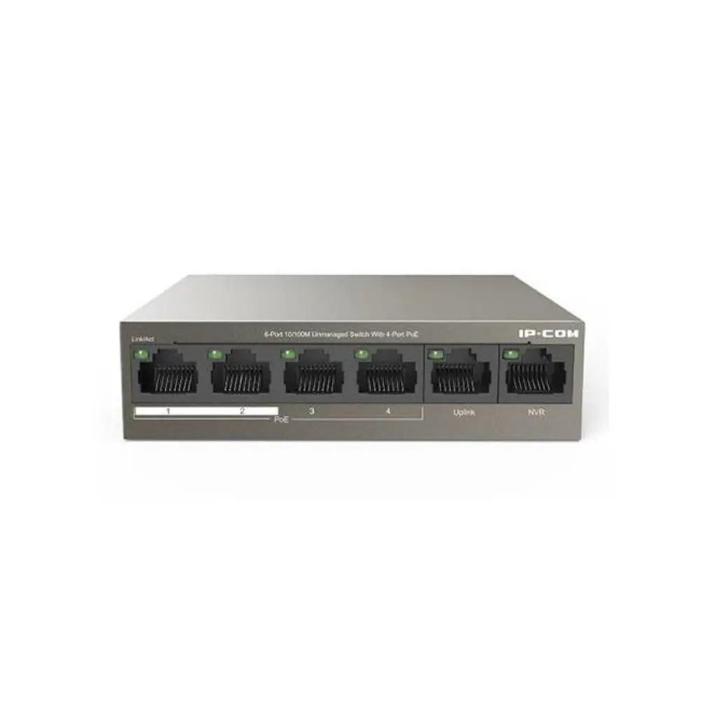 F1106P-4-63W 4 PORT 10/100+2X 10/100 UPLINK 58W POE SWITCH