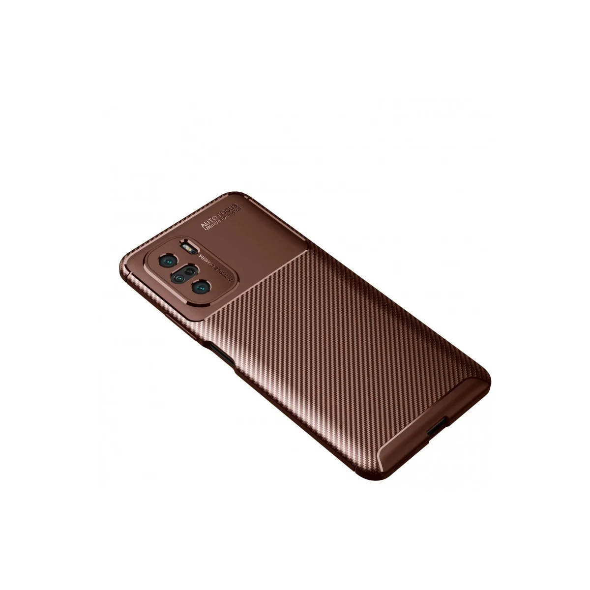 F3 Kılıf Auto Focus Karbon Kapak - Kahverengi | Modern ve Dayanıklı Telefon Kılıfı