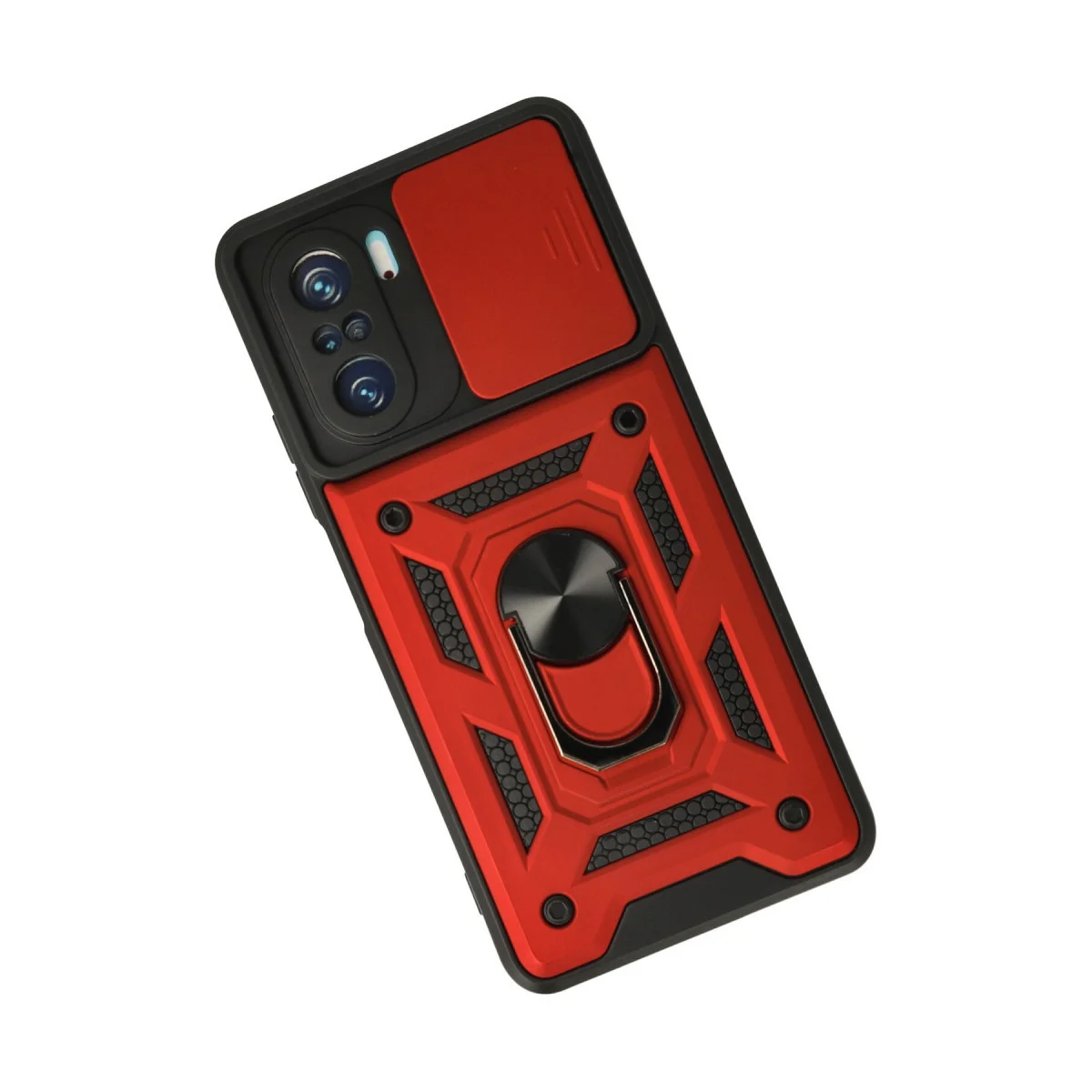 F3 Kılıf Pars Lens Yüzüklü Silikon Kırmızı - Kamera ve Ekran Koruması