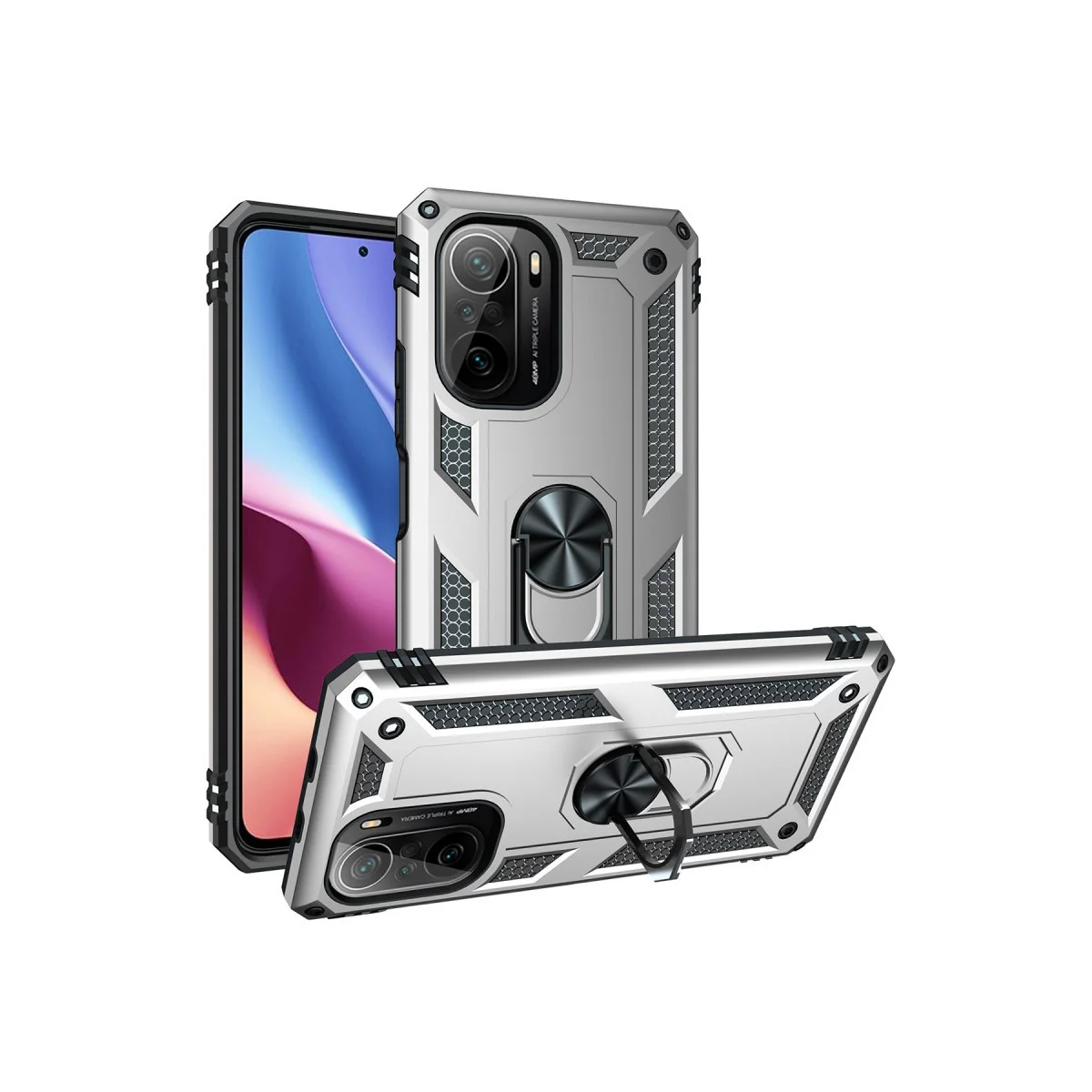 F3 Kılıf - Ultra Korumalı Silikon Gümüş Telefon Kılıfı