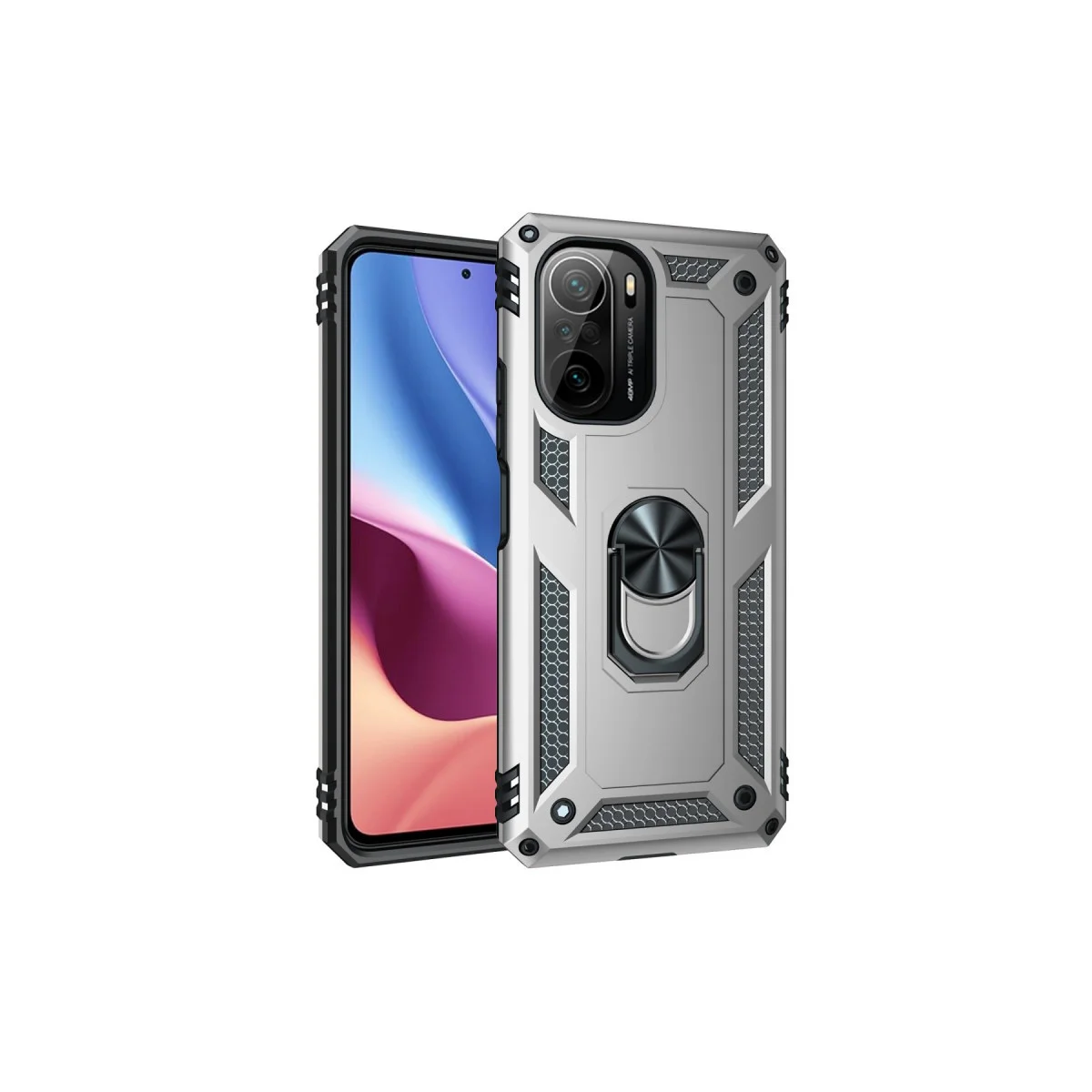 F3 Kılıf - Ultra Korumalı Silikon Gümüş Telefon Kılıfı