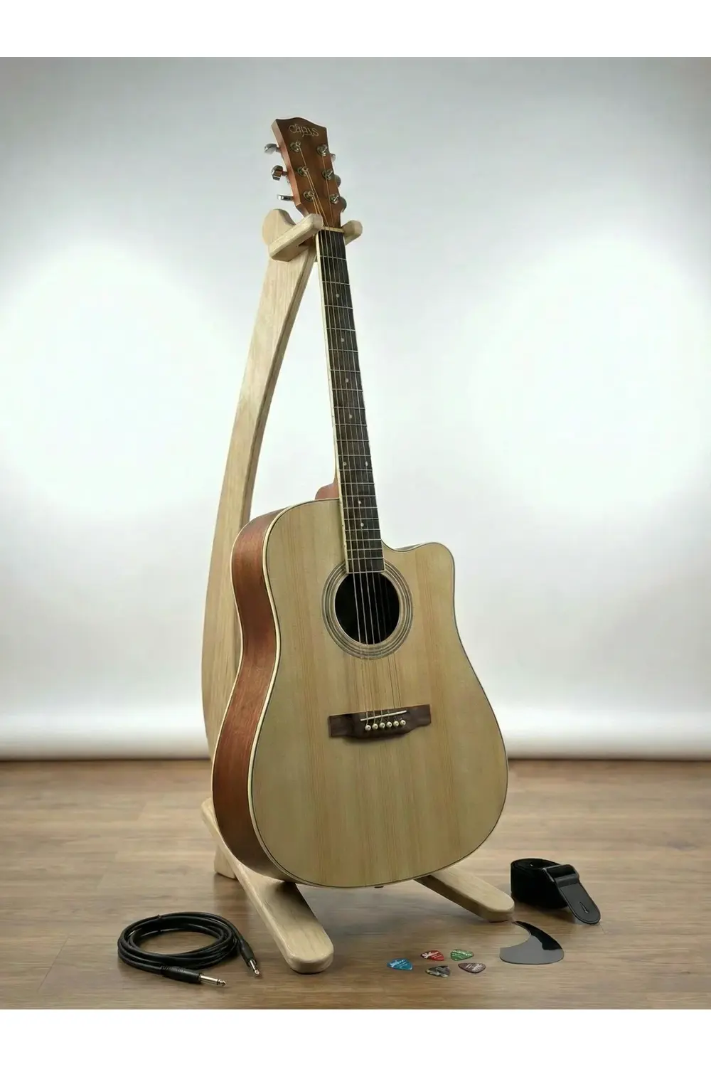 F310NT 4/4 Kesik Kasa Akustik Gitar Seti (Ahşap Gitar Sehpası, Kı F310NT 4/4 Kesik Kasa Akustik Gitar Seti (Ahşap Gitar Sehpası, Kı