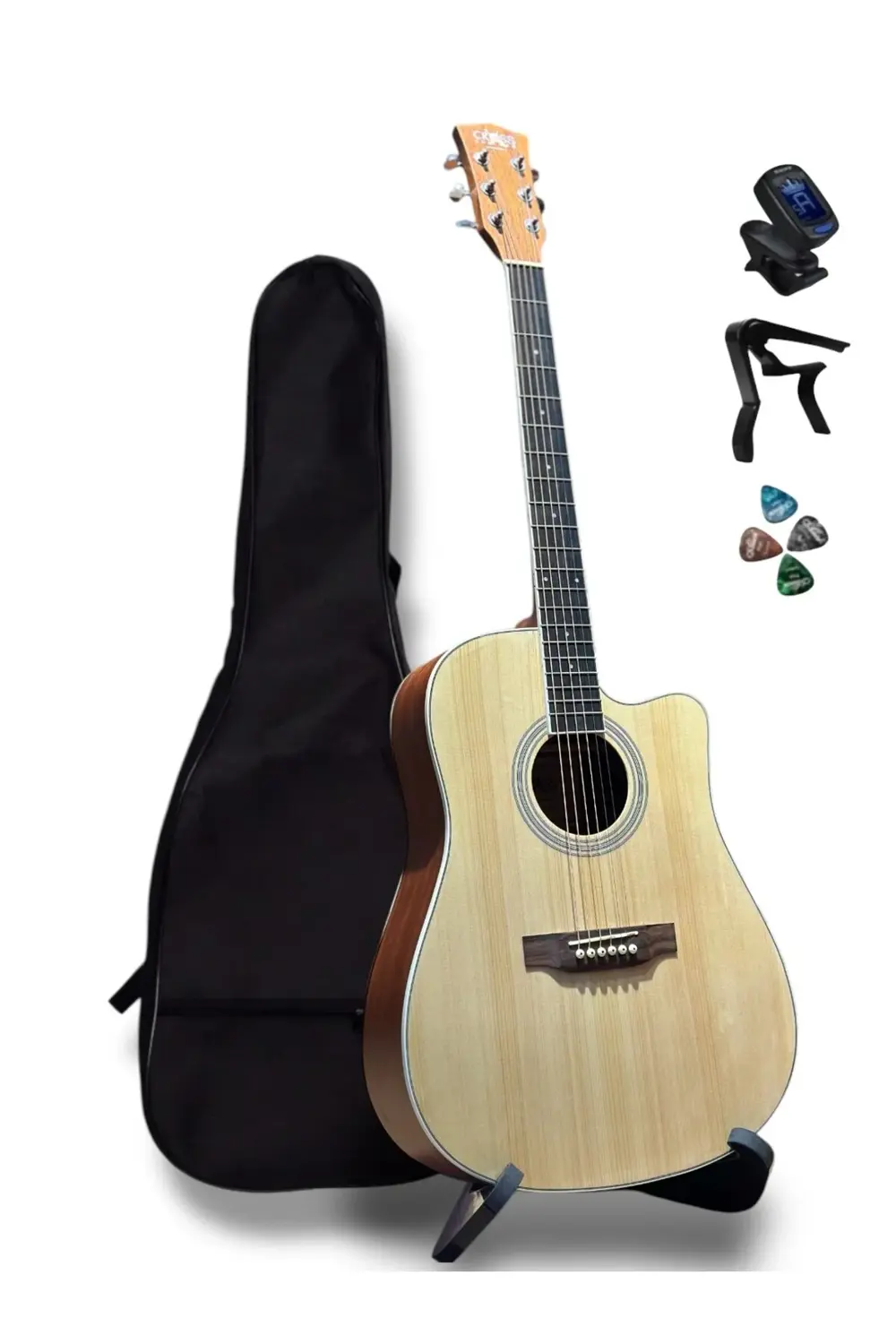 F310nt Kesik Kasa Akustik Gitar 4/4 Yetişkin Boy (KILIF PENA AKOR