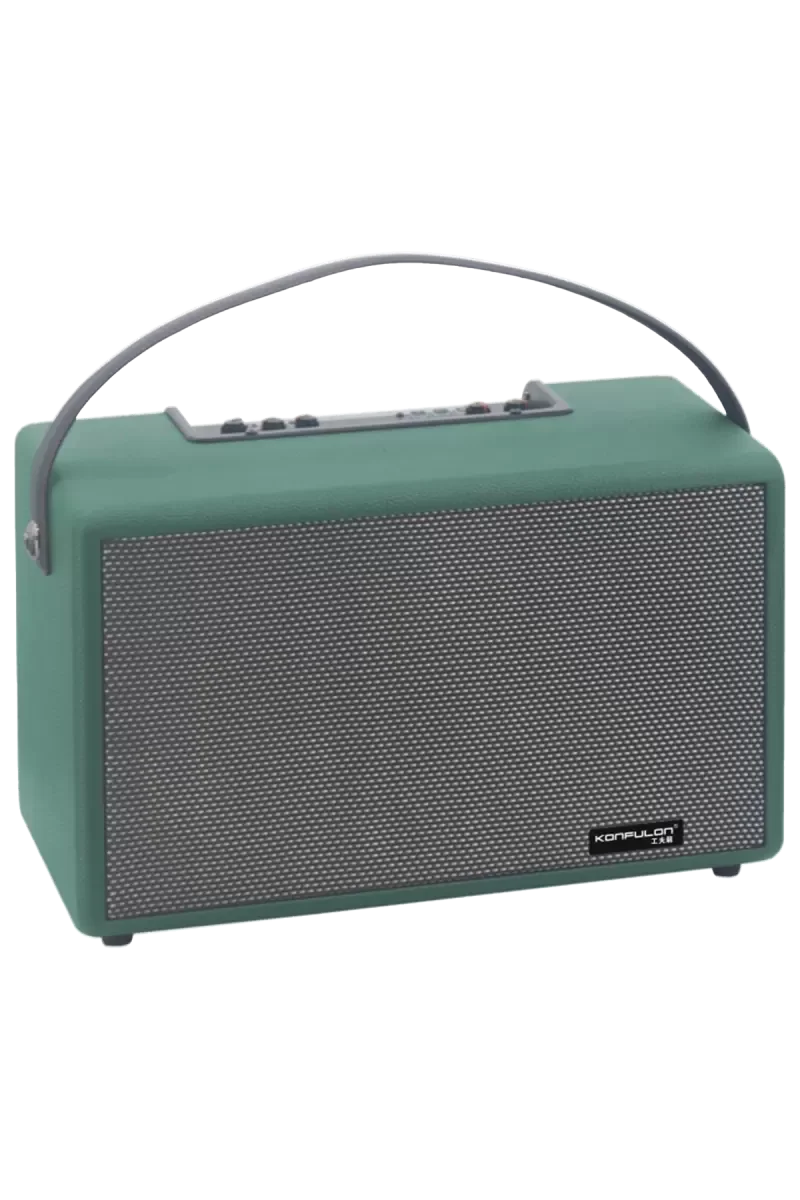 F32 2x50W BT 5.2 Kablosuz Hoparlör - 2 Mikrofonlu ExtraBass, Yeşil
