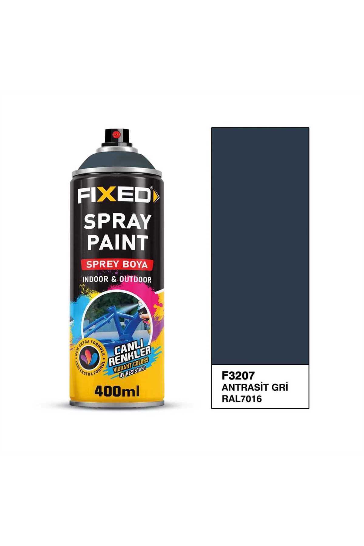 F3207 SPREY BOYA AKRİLİK ANTRASİT GRİ (RAL7016) 400 ML