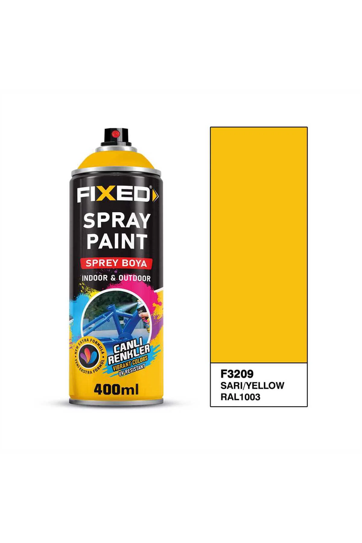 F3209 SPREY BOYA AKRİLİK TAXI SARI (RAL1003) 400 ML F3209 SPREY BOYA AKRİLİK TAXI SARI (RAL1003) 400 ML