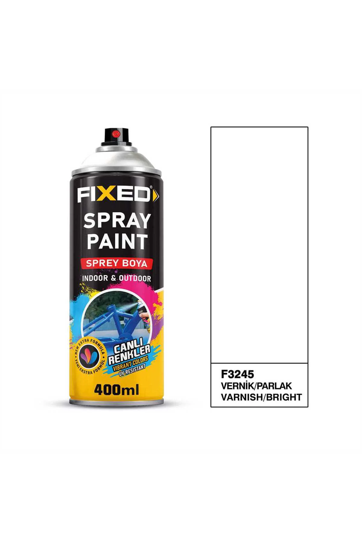 F3245 AKRİLİK VERNİK PARLAK SPREY BOYA 400 ML F3245 AKRİLİK VERNİK PARLAK SPREY BOYA 400 ML