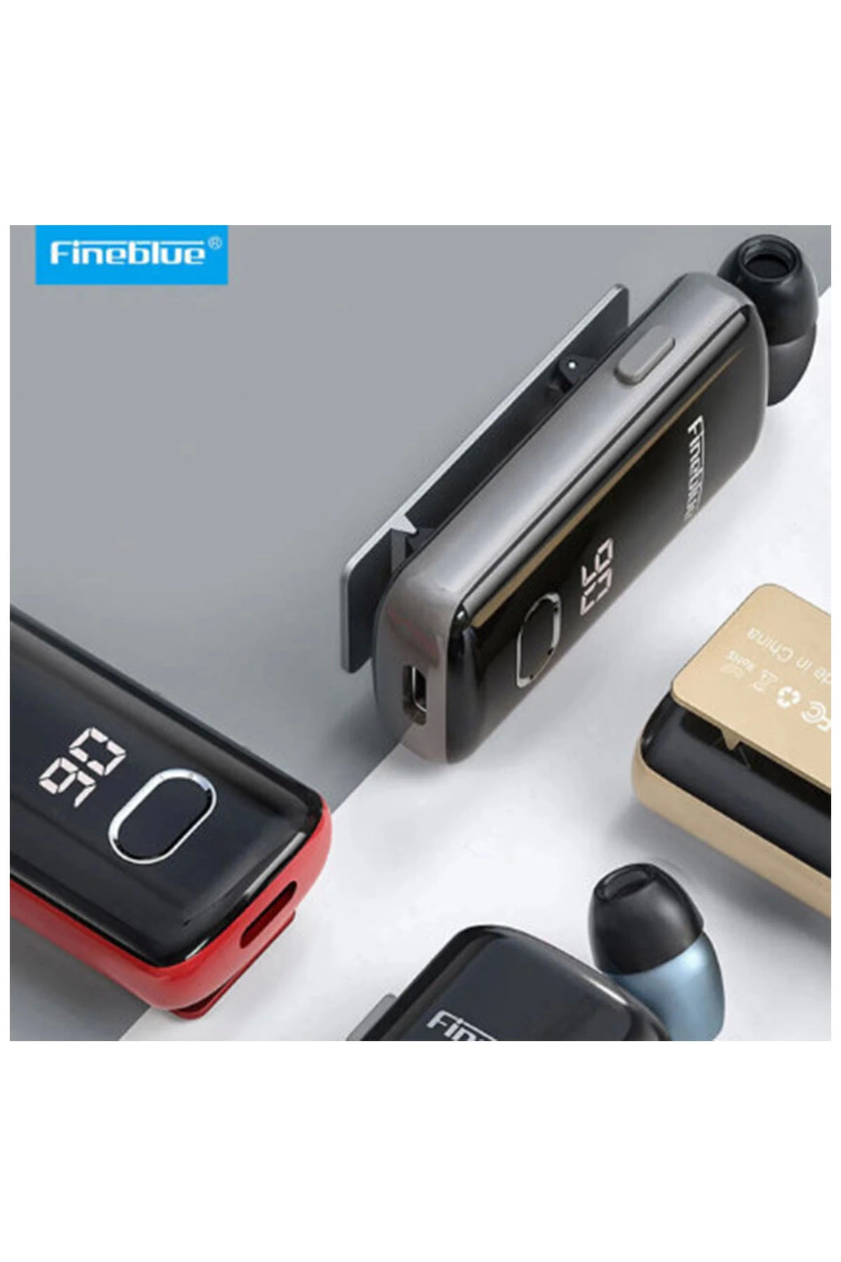 Just Cheap Store F580 Dijital Göstergeli Makarali Titreşimli Bluetooth Kulaklik Go