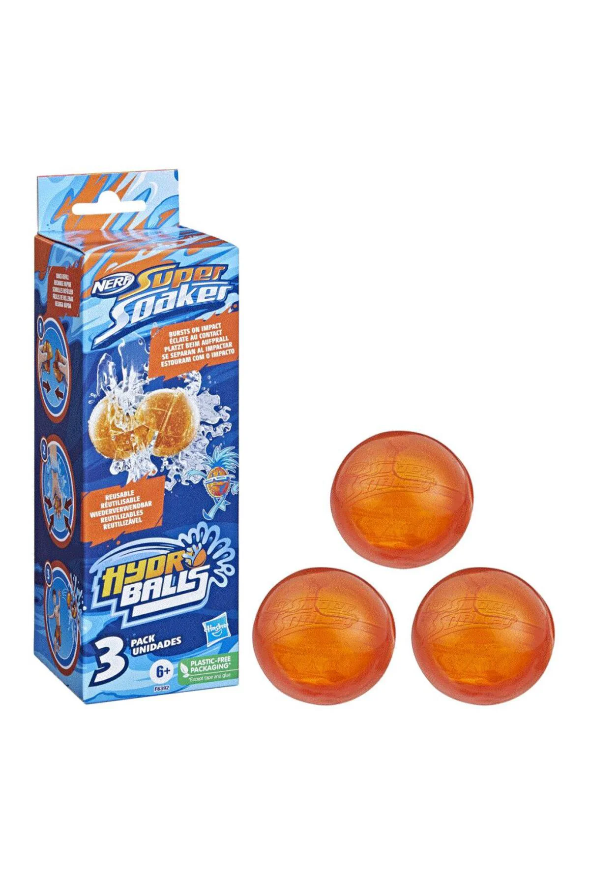 F6392 Nerf Super Soaker Hydro Balls 3lü +6 yaş