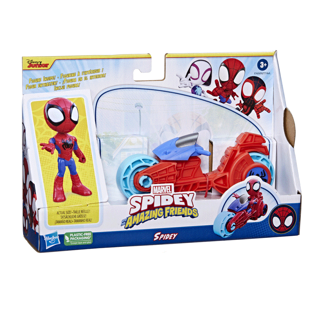 F6777 Spidey ve İnanılmaz Arkadaşları - Motorsiklet ve Figür +3 y
