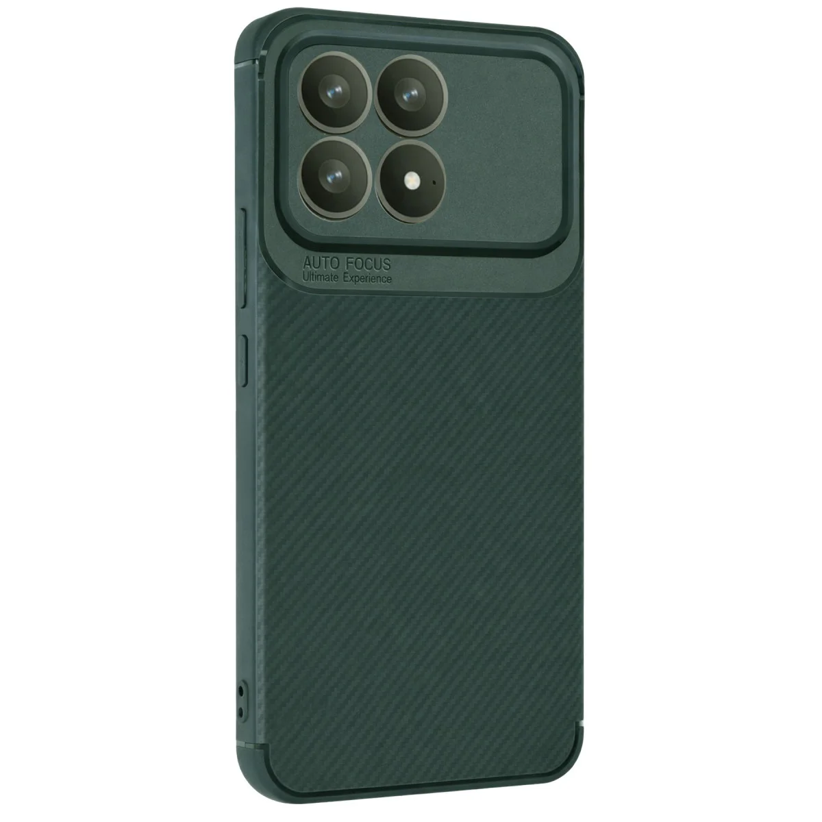 F8 Pro Auto Focus Karbon Kapak - Koyu Yeşil Cep Telefonu Kılıfı