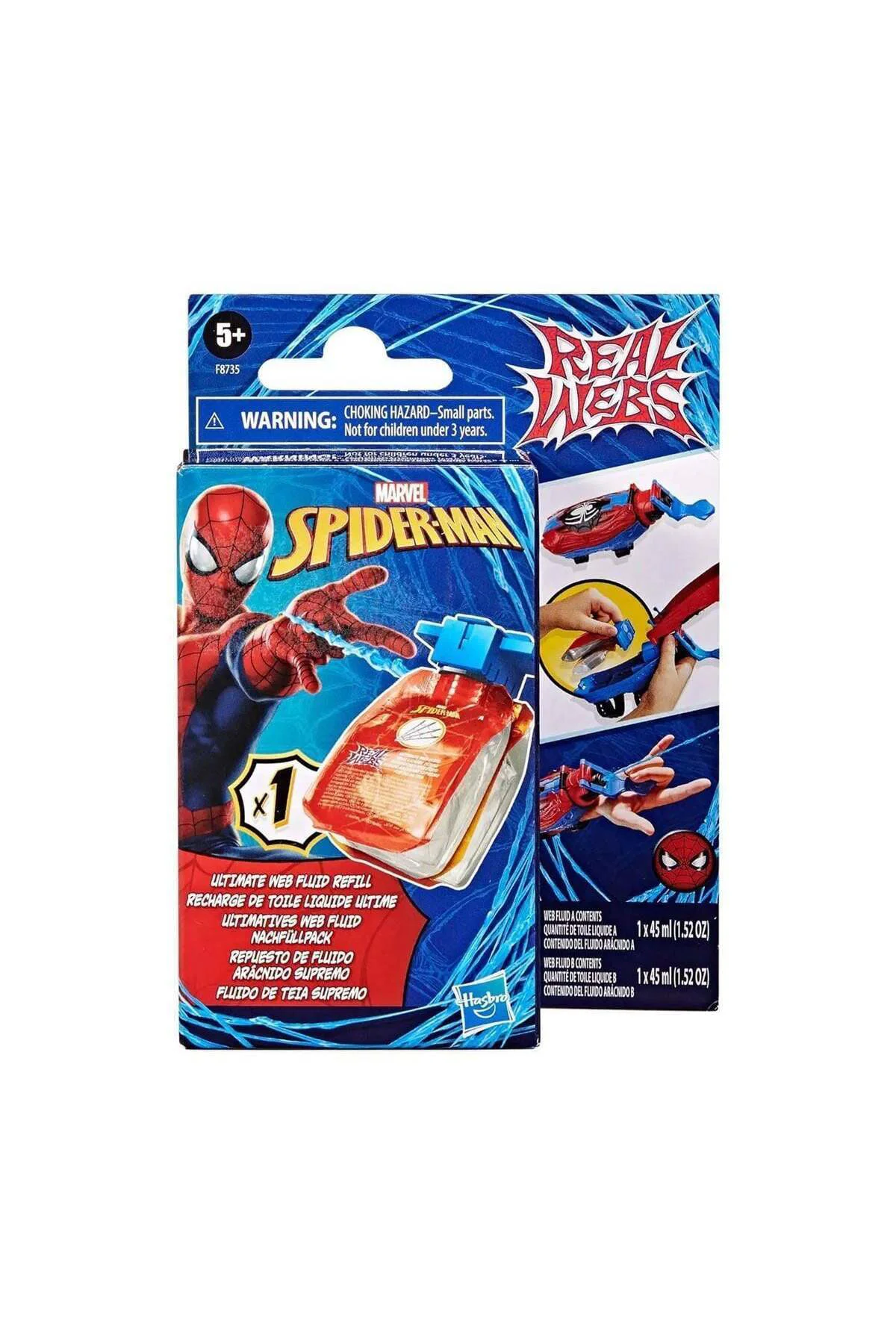F8735 Spider-Man Ağ Ve Su Fırlatıcı Yedek Paket +3 Yaş