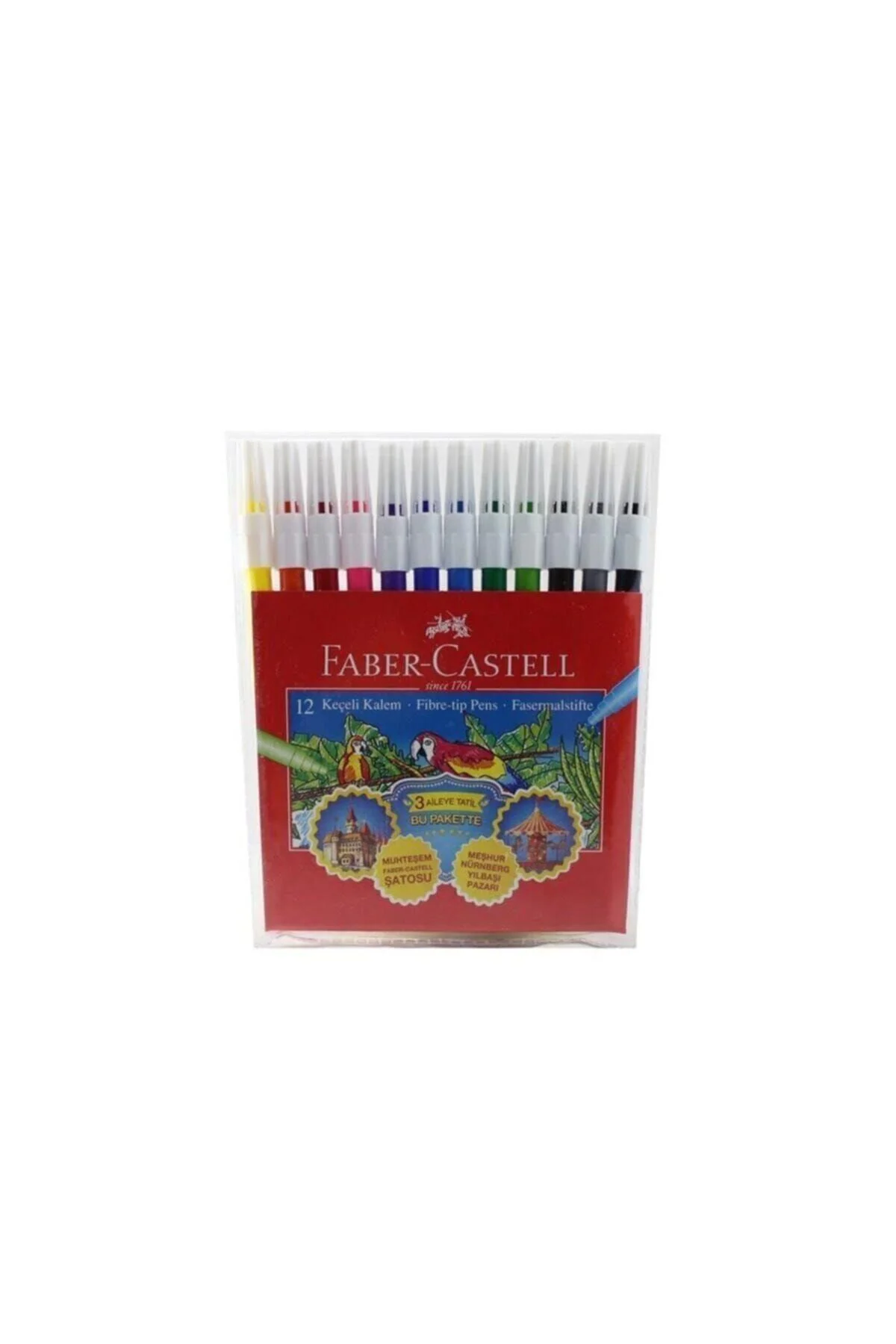 Faber 12 Renk Keçeli Boya Kalemi 000068
