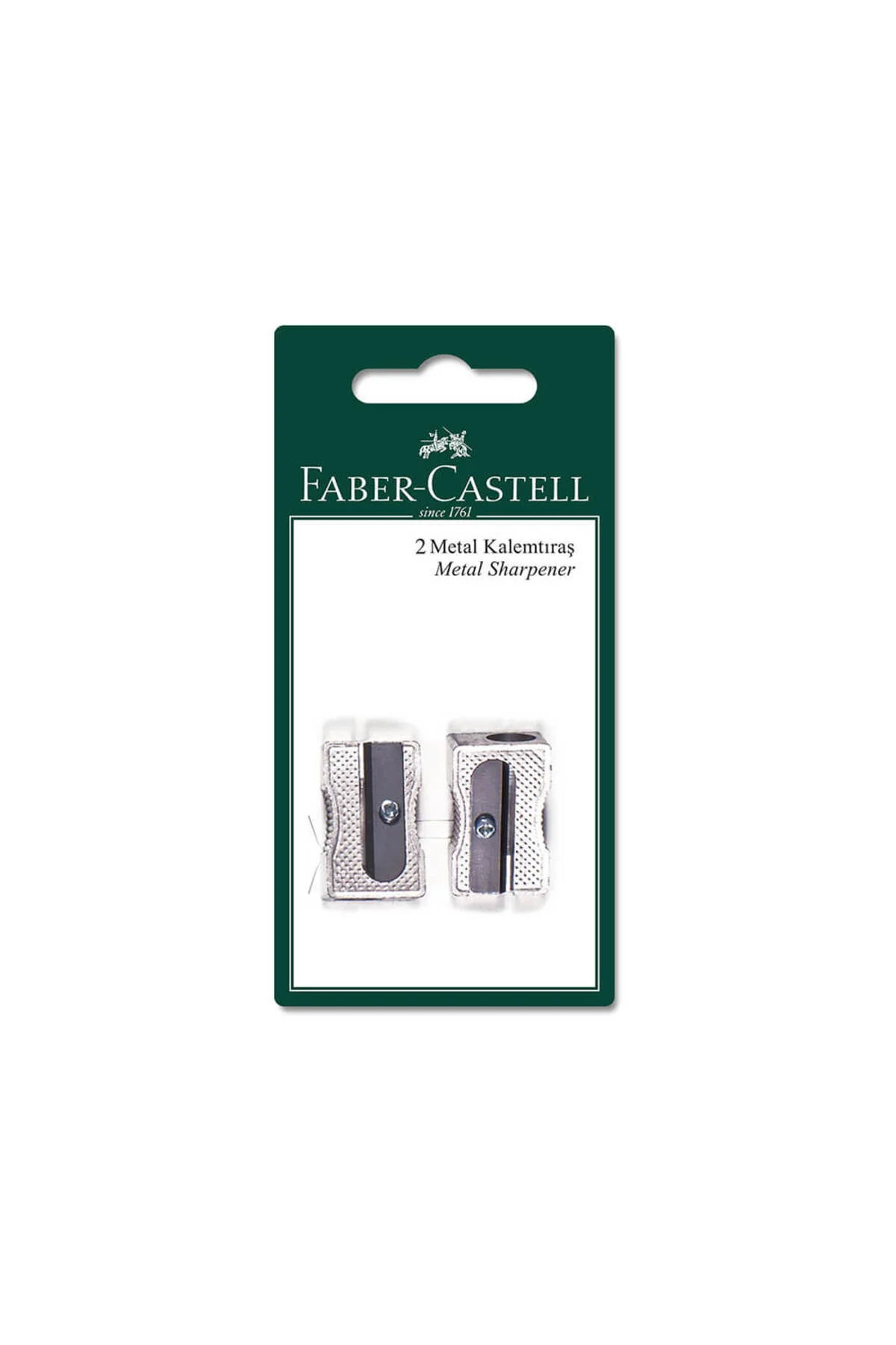 Faber-Castel Metal Üçgen Kalemtıraş 2 li Blister