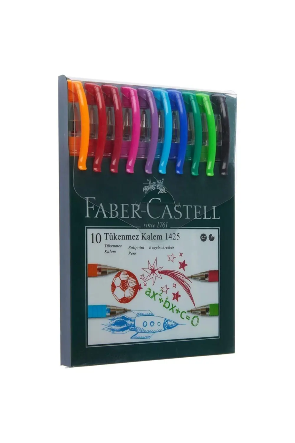 Faber Castell 1425 0,7 mm İğne Uçlu Tükenmez 10'lu Set