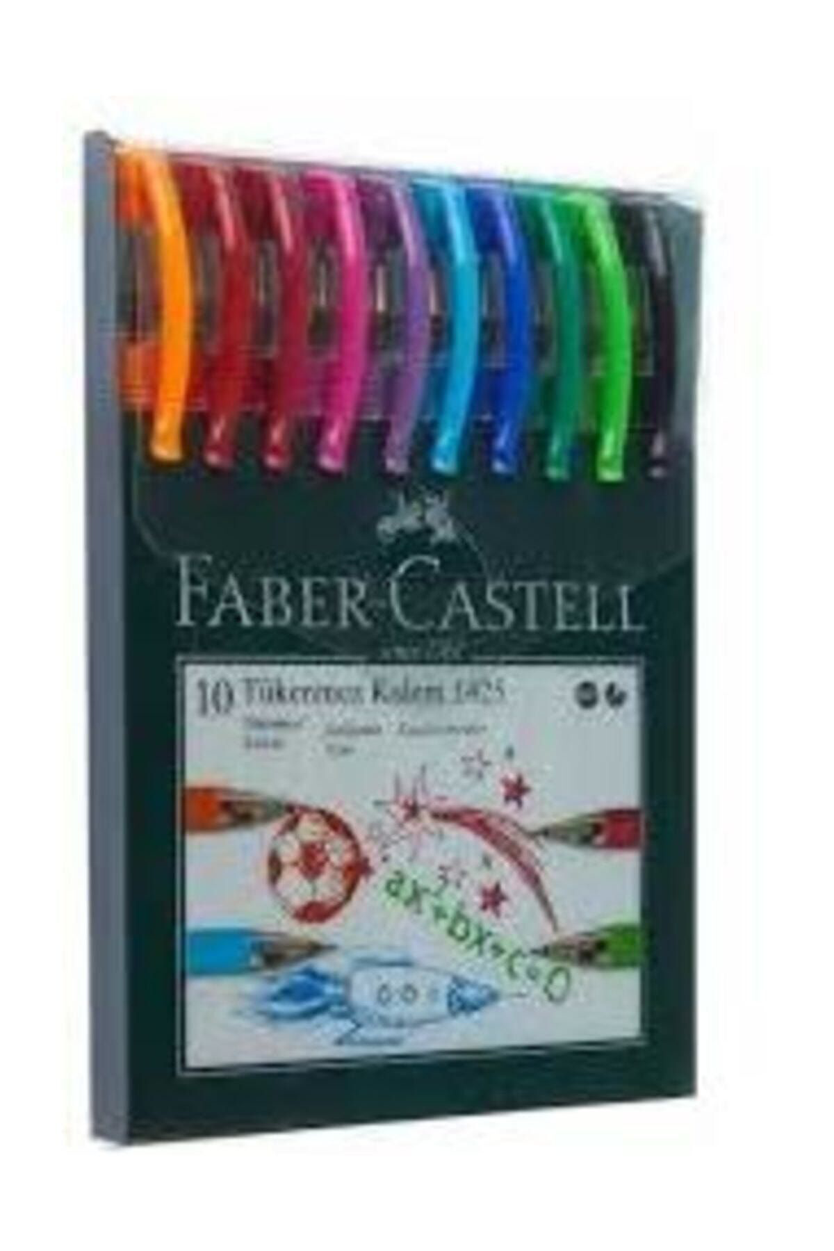 Faber Castell  1425 İğne Uçlu 10 Renk Tükenmez Kalem Seti