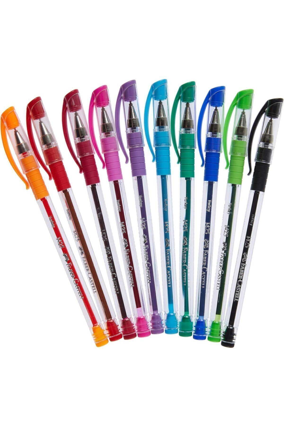 Faber Castell Faber-Castell 1425 İğne Uçlu Tükenmez Kalem 10 Renk