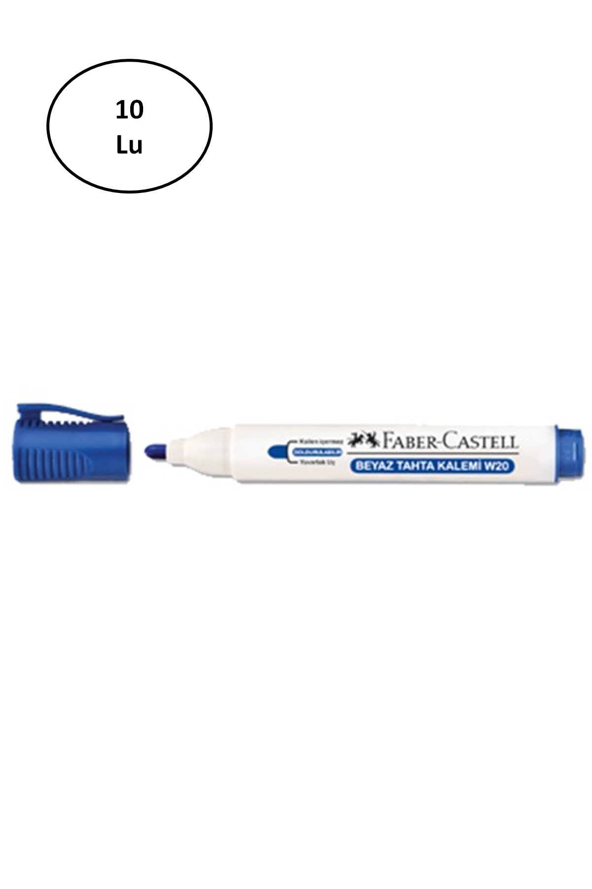 Just Cheap Store Faber Castell Beyaz Tahta Kalemi W20 Mavi 10'Lu