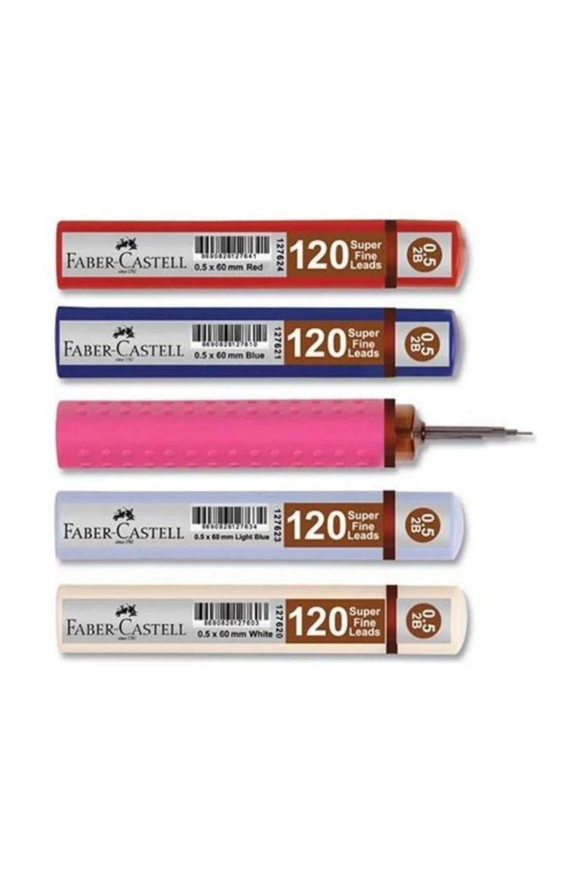 Faber-castell Grip Min 0.5 2b 60mm 120'li Renk - Beyaz